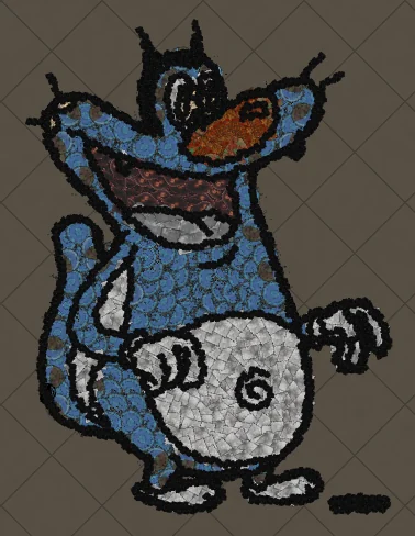 Oggy Dancing Path of Exile hideout art