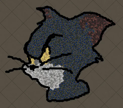 Tom Portrait Path of Exile hideout art made from real in-game decorations