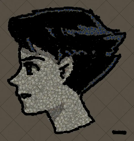 Anime Boy Profile Path of Exile hideout art made from real in-game decorations