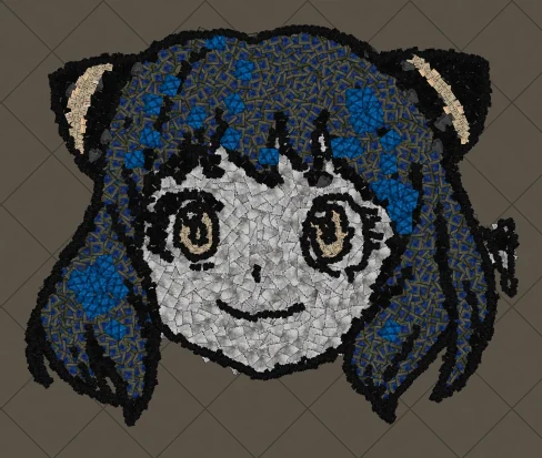 Pink-Haired Anime Girl Path of Exile hideout art made from real in-game decorations